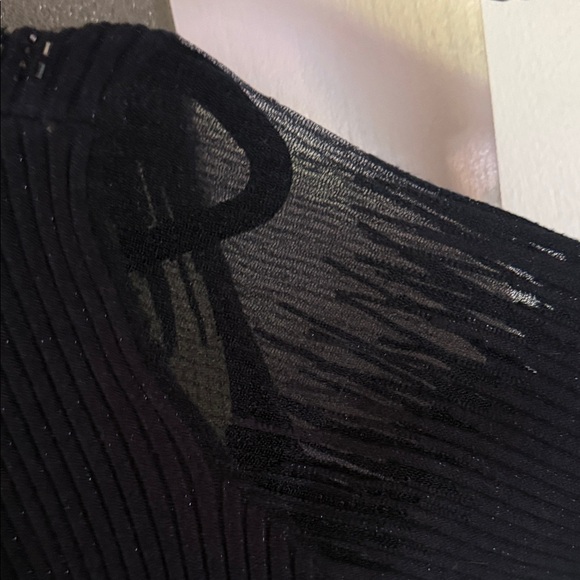 Melanie Lyne Chic Dark Blue Knit Women's Blouse - Picture 6 of 6